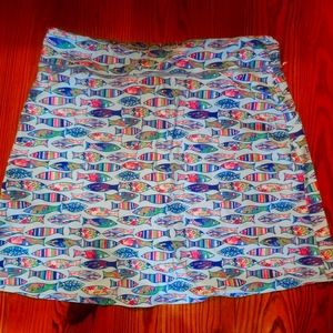 SOUTHWIND Apparel large skort. FISH, TROPICAL